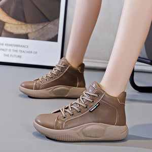 Damen High Top Freizeitschuhe mit dicken Sohlen