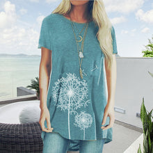 Laden Sie das Bild in den Galerie-Viewer, Damen Sommer Löwenzahn-T-Shirt