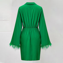 Laden Sie das Bild in den Galerie-Viewer, Modisches Kleid mit Fransenärmeln für Damen