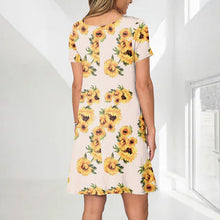 Laden Sie das Bild in den Galerie-Viewer, Damen Sommerkleid mit Print
