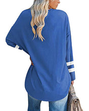 Laden Sie das Bild in den Galerie-Viewer, Gestreiftes Kontrast-Langarm-T-Shirt