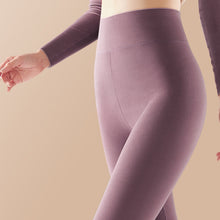 Laden Sie das Bild in den Galerie-Viewer, Thermohose mit beidseitiges Schleifenfleece und hoher Taille