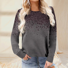 Laden Sie das Bild in den Galerie-Viewer, Sweatshirt mit Tintenpunktdruck und Rundhalsausschnitt