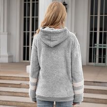 Laden Sie das Bild in den Galerie-Viewer, Lockerer Langärmliger Plüsch-Kapuzenpullover