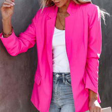 Laden Sie das Bild in den Galerie-Viewer, Einfacher Einfarbiger Blazer