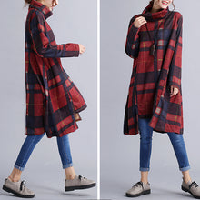 Laden Sie das Bild in den Galerie-Viewer, Unregelmäßiges Kleid mit Rollkragen für Damen