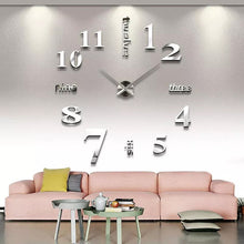 Laden Sie das Bild in den Galerie-Viewer, DIY Moderne Stanzfreie Wanduhr