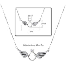 Laden Sie das Bild in den Galerie-Viewer, Glänzende Halskette mit Engelsflügel