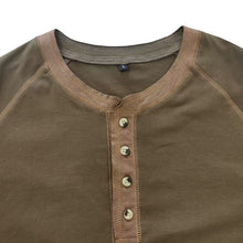 Laden Sie das Bild in den Galerie-Viewer, Rundhals-T-Shirt mit langen Ärmeln für Herren