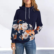 Laden Sie das Bild in den Galerie-Viewer, Langarmiges Sweatshirt mit Kapuze und hohem Ausschnitt