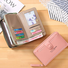 Laden Sie das Bild in den Galerie-Viewer, Damen Neue Einfarbige Modische Lange Brieftasche