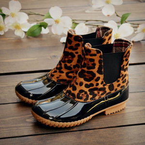 Regenfeste Stiefeletten mit runder Zehenpartie für Damen
