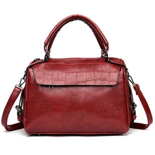 Laden Sie das Bild in den Galerie-Viewer, Krokodildruck Damen Umhängetasche