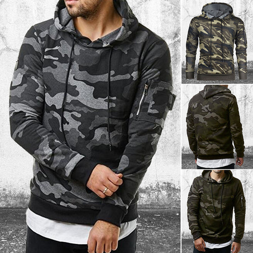Stylischer Hoodie mit Tarnung-Print