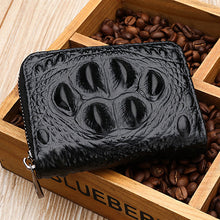 Laden Sie das Bild in den Galerie-Viewer, Krokodil Kartenhalter mit Reißverschluss