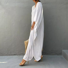Laden Sie das Bild in den Galerie-Viewer, Einfarbiges Lockeres Urlaubskleid