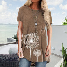 Laden Sie das Bild in den Galerie-Viewer, Damen Sommer Löwenzahn-T-Shirt