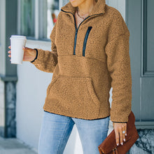 Laden Sie das Bild in den Galerie-Viewer, Lammfleece-Sweatshirt mit Reißverschluss
