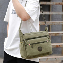 Laden Sie das Bild in den Galerie-Viewer, Modische Umhängetasche aus Segeltuch mit großem Fassungsvermögen