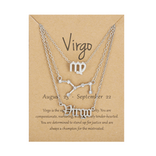 Laden Sie das Bild in den Galerie-Viewer, Kreative Halsketten mit zwölf Sternbildern (drei Stücke)