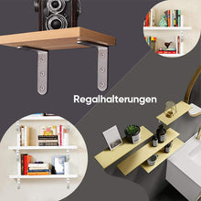 Laden Sie das Bild in den Galerie-Viewer, Edelstahl Flachplatten Eckverstrebungshalterung -T und L