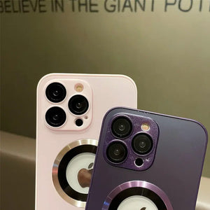 Magnetische iPhone-Hülle aus mattiertem Glas