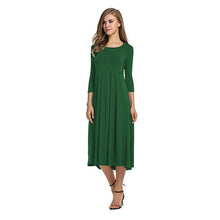 Laden Sie das Bild in den Galerie-Viewer, Neues Einfarbiges Elegantes Kleid Für Damen