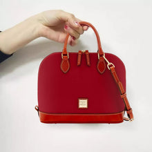 Laden Sie das Bild in den Galerie-Viewer, Muscheltasche aus Leder mit Reißverschluss