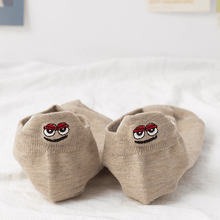 Laden Sie das Bild in den Galerie-Viewer, Lustige bestickte Karikatur-Smiley-Socken (10 Paar)