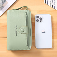 Laden Sie das Bild in den Galerie-Viewer, Damen Neue Einfarbige Modische Lange Brieftasche