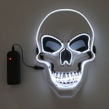 Laden Sie das Bild in den Galerie-Viewer, LED leuchtende Totenkopfmaske