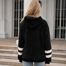 Laden Sie das Bild in den Galerie-Viewer, Lockerer Langärmliger Plüsch-Kapuzenpullover