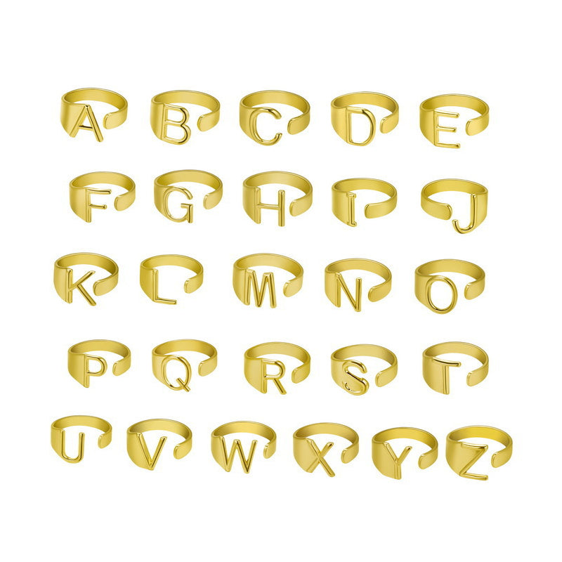 Damen Buchstaben Ring