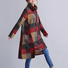 Laden Sie das Bild in den Galerie-Viewer, Unregelmäßiges Kleid mit Rollkragen für Damen