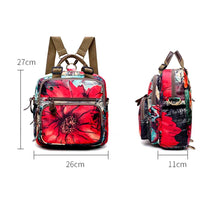 Laden Sie das Bild in den Galerie-Viewer, Multifunktionaler wasserdichter Rucksack mit Blumendruck