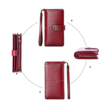 Laden Sie das Bild in den Galerie-Viewer, Retro lange Brieftasche mit großem Fassungsvermögen