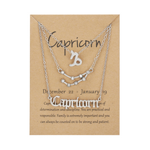 Laden Sie das Bild in den Galerie-Viewer, Kreative Halsketten mit zwölf Sternbildern (drei Stücke)