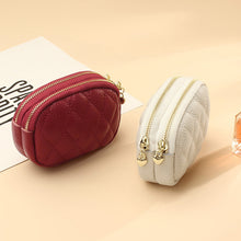 Laden Sie das Bild in den Galerie-Viewer, Damen zweilagige Brieftasche aus Leder