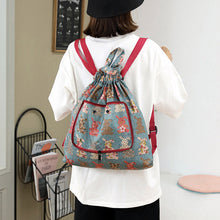 Laden Sie das Bild in den Galerie-Viewer, Faltbarer Bedruckter Nylonrucksack mit Kordelzug