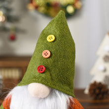 Laden Sie das Bild in den Galerie-Viewer, Weihnachtsgrüne gesichtslose Elfenfigur des alten Mannes