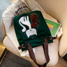 Laden Sie das Bild in den Galerie-Viewer, Umhängetasche aus Segeltuch mit großem Fassungsvermögen und Katzendruck