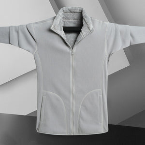 Wende-Sweatshirt mit Stehkragen aus Fleece