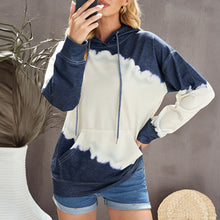 Laden Sie das Bild in den Galerie-Viewer, Lockerer Langärmliger Kapuzenpullover mit Farbverlauf