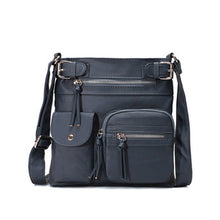 Laden Sie das Bild in den Galerie-Viewer, Schultertasche aus weichem Leder mit mehreren Taschen