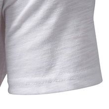 Laden Sie das Bild in den Galerie-Viewer, T-Shirt mit Henley-Kragen aus geflammter Baumwolle