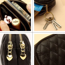 Laden Sie das Bild in den Galerie-Viewer, Damen zweilagige Brieftasche aus Leder