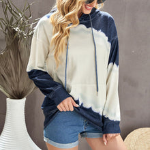 Laden Sie das Bild in den Galerie-Viewer, Lockerer Langärmliger Kapuzenpullover mit Farbverlauf