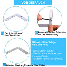 Laden Sie das Bild in den Galerie-Viewer, Edelstahl Flachplatten Eckverstrebungshalterung -T und L