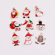 Laden Sie das Bild in den Galerie-Viewer, Weihnachten Schneemann und Schneeflocke Anhänger