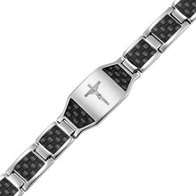 Laden Sie das Bild in den Galerie-Viewer, Kohlefaser-Magnet-Titan-Stahl-Armband